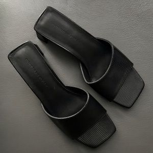 NWOT PRINCESS POLLY square toe wedge heels/sandals